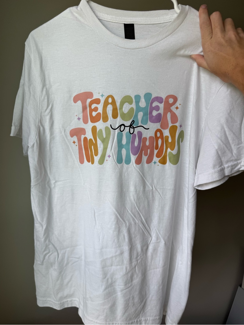 White 'Teacher of Tiny Humans' Graphic Tee - White